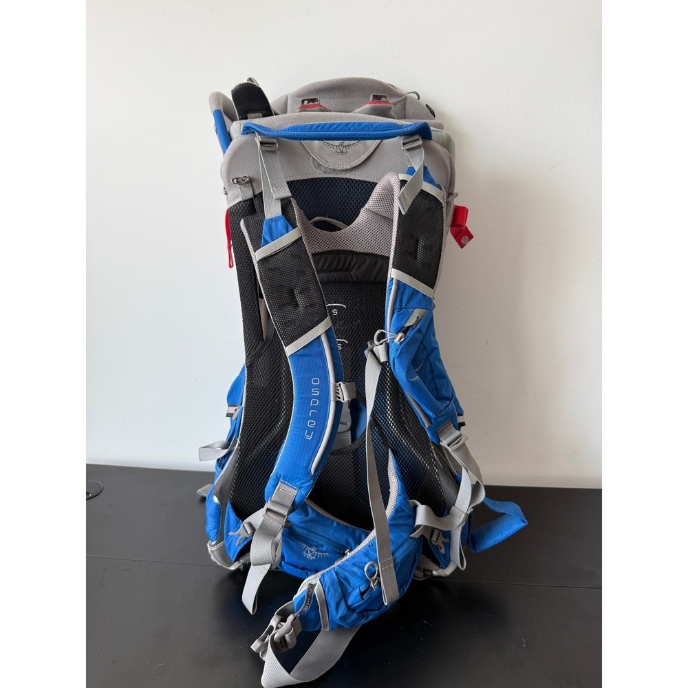 Osprey Poco Plus Child Carrier Backpack Blue Grey Hiking Baby Toddler Gear - Picture 3 of 7